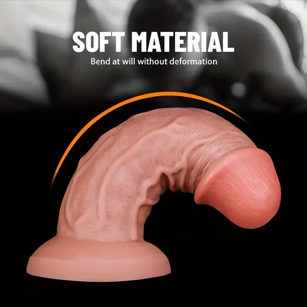 Brown thick ball-free silicone dildo, photo 5