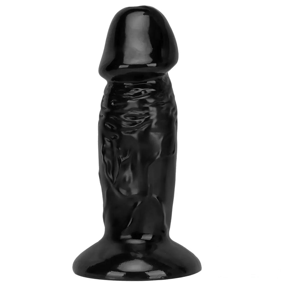 Black realistic dildo with suction cup base, photo 3