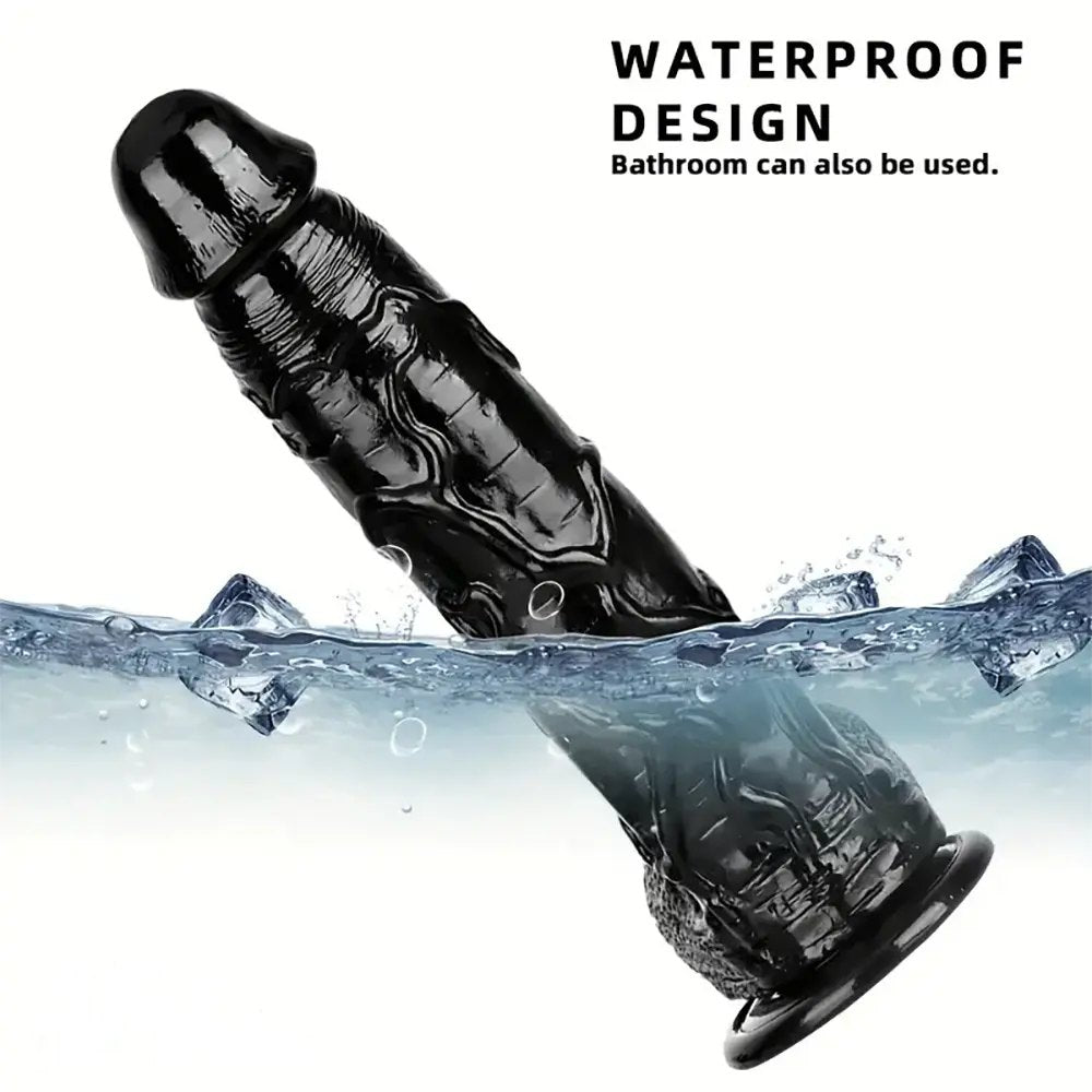 Black realistic PVC dildo, photo 4