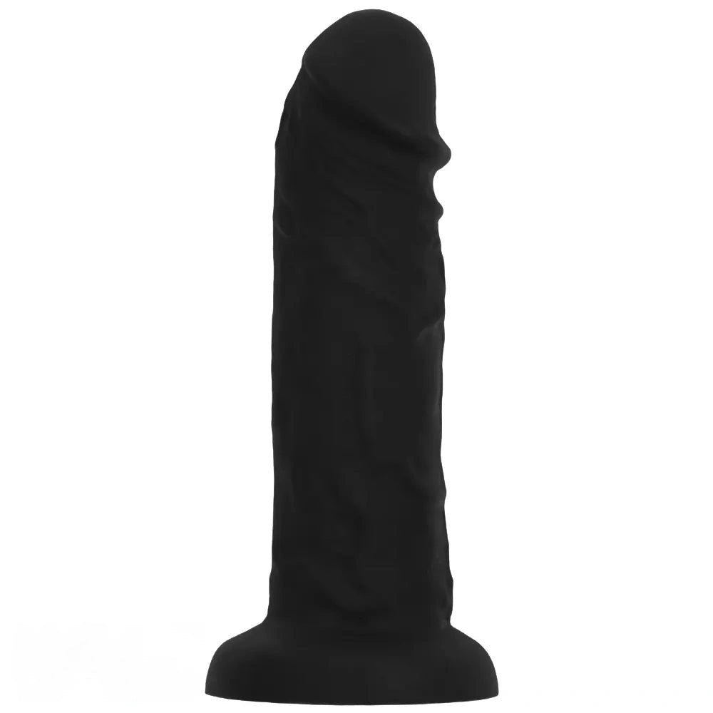 Black thick silicone dildo with suction cup base, photo 1