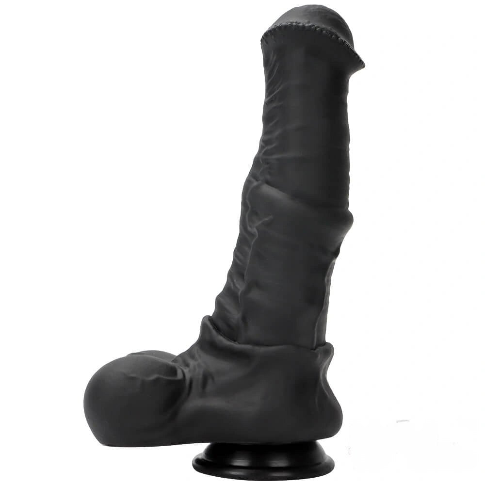 Black silicone suction cup dildo, photo 11