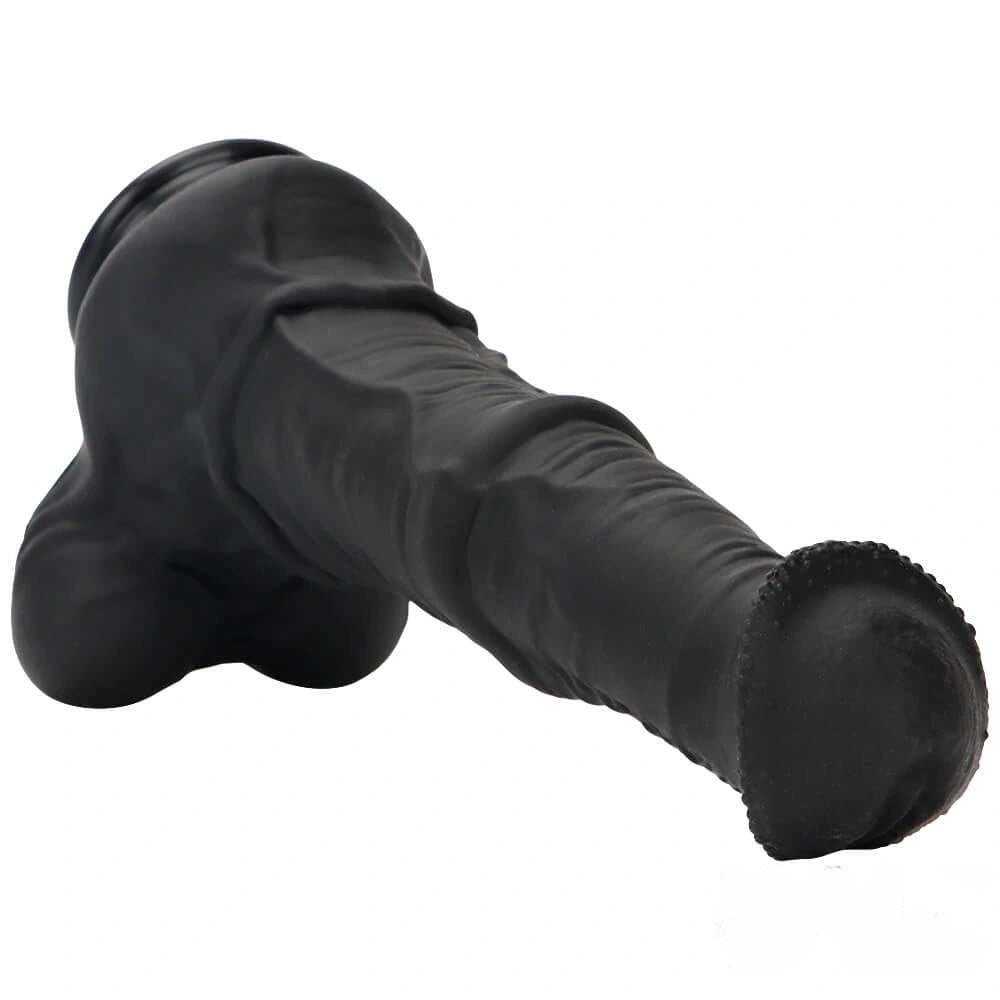 Black silicone suction cup dildo, photo 15