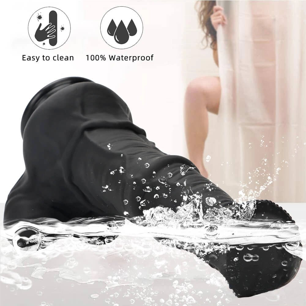 Black silicone suction cup dildo, photo 6
