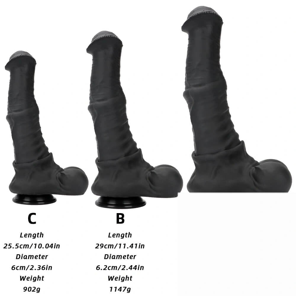 Black silicone suction cup dildo, photo 7