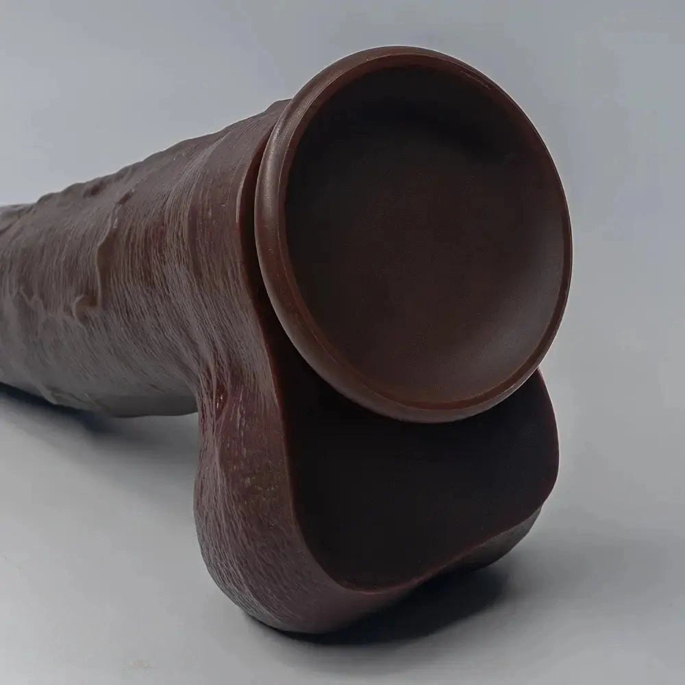 Coffee silicone realistic dildo, photo 10