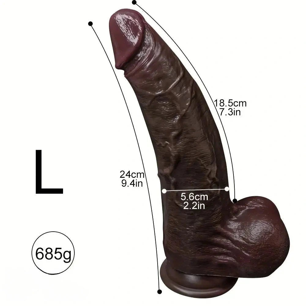 Coffee silicone realistic dildo, photo 4