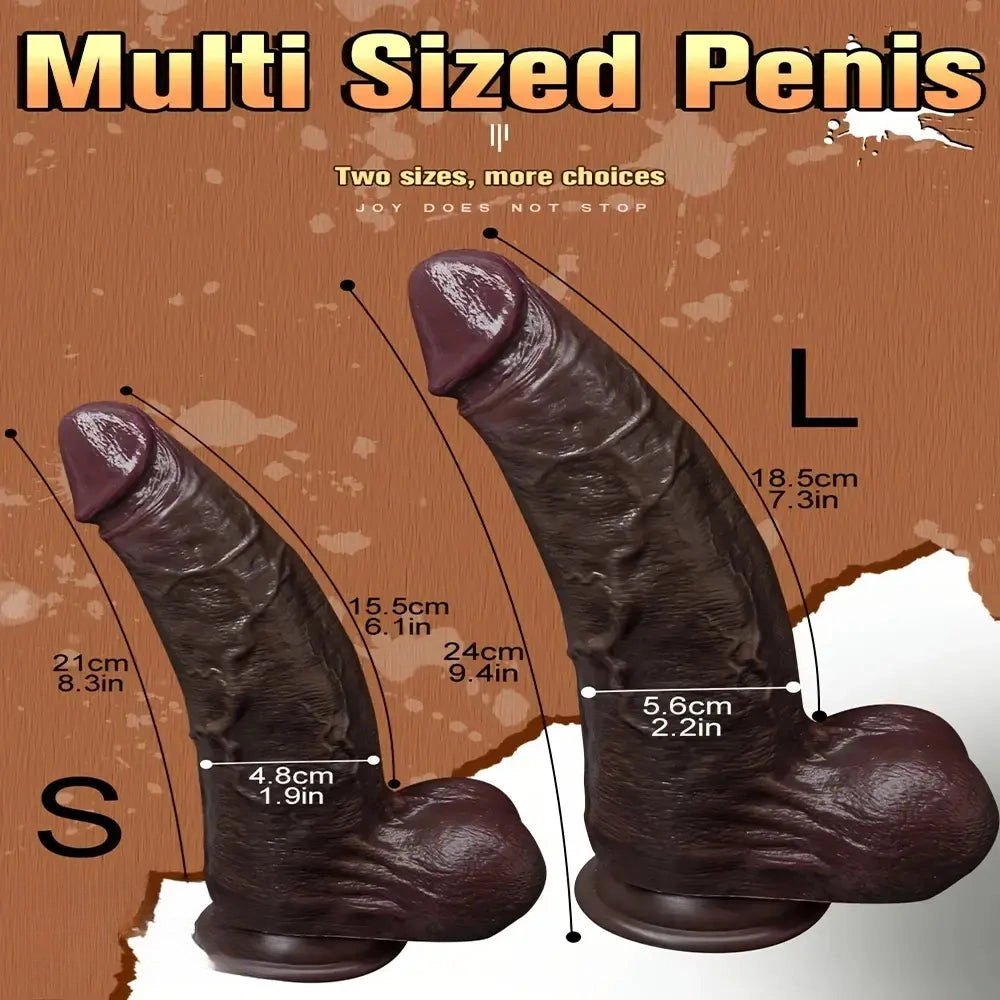 Coffee silicone realistic dildo, photo 8