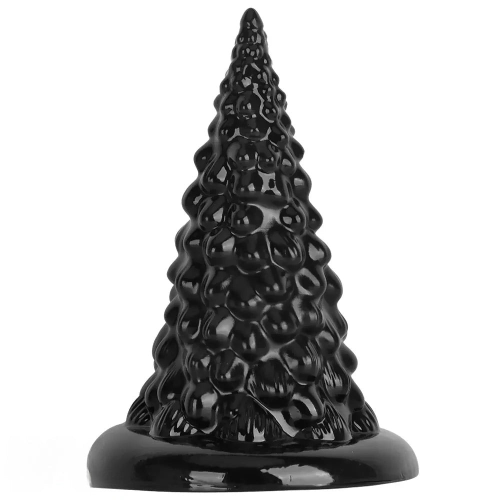 Black textured cone anal expansion plug, photo 1