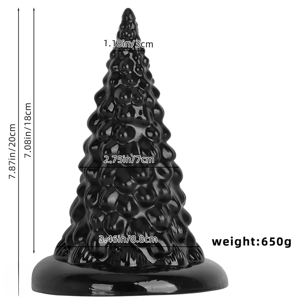 Black textured cone anal expansion plug, photo 10