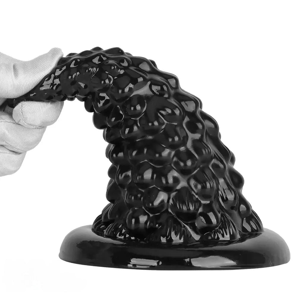 Black textured cone anal expansion plug, photo 14