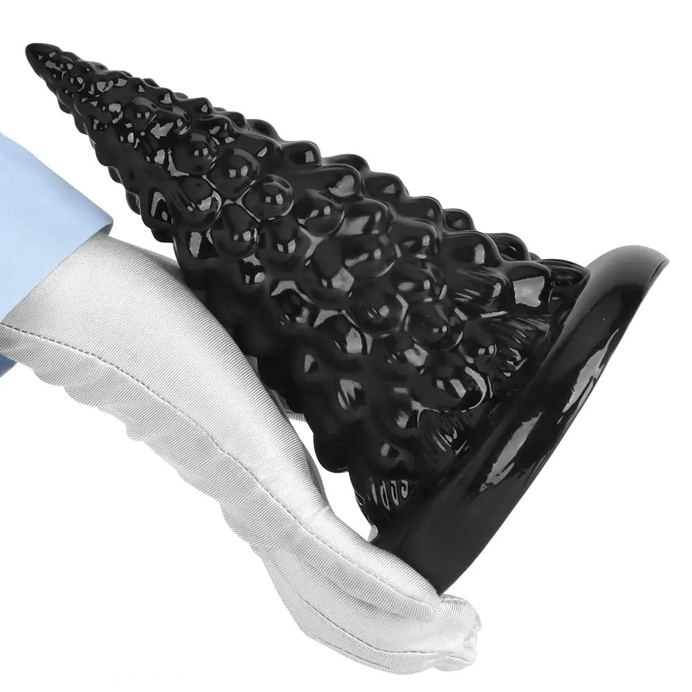 Black textured cone anal expansion plug, photo 15