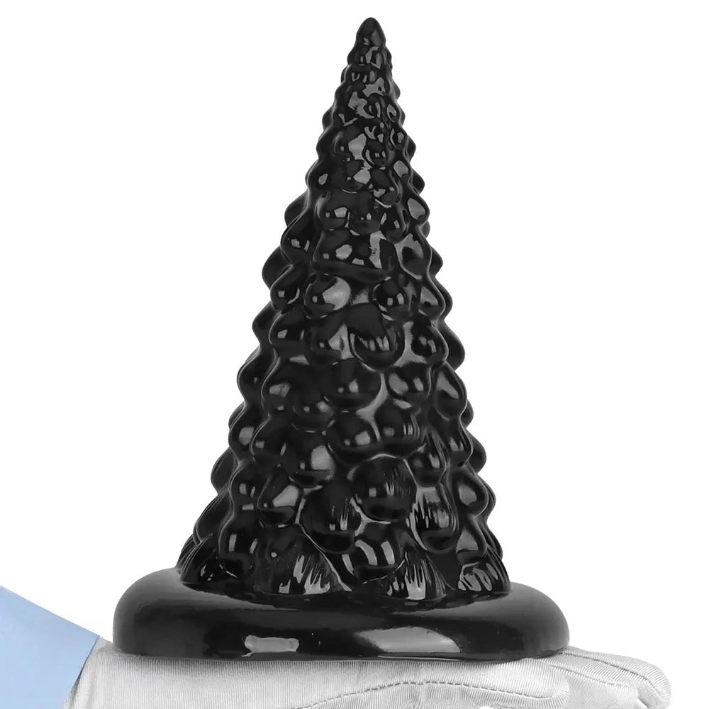 Black textured cone anal expansion plug, photo 2