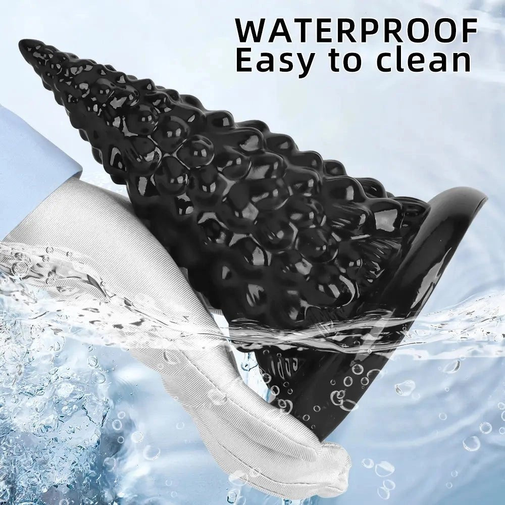 Black textured cone anal expansion plug, photo 9