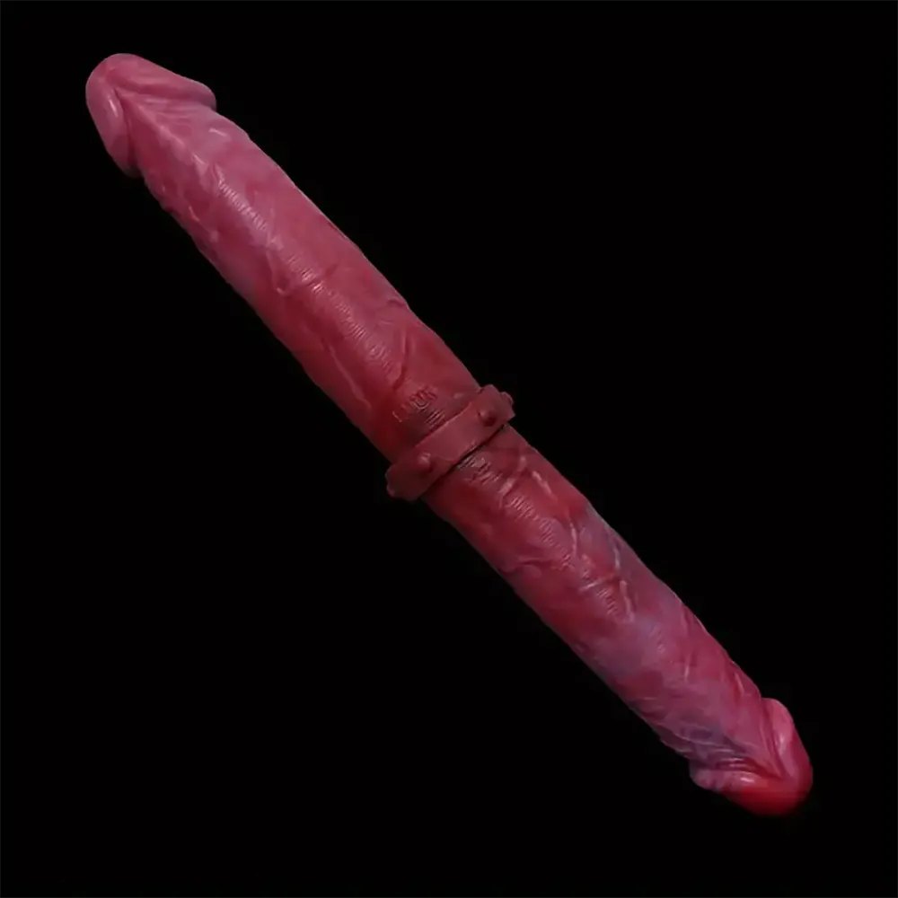 Colorful thick double-head silicone dildo, photo 1