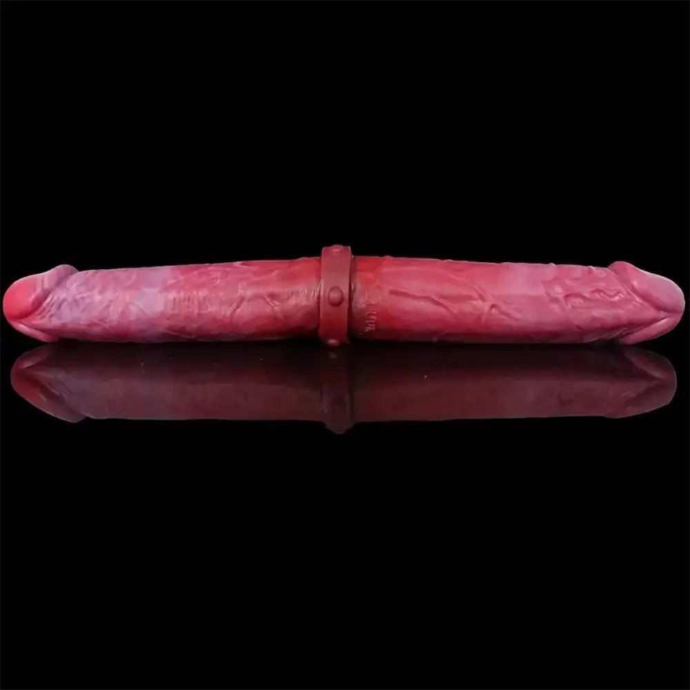 Colorful thick double-head silicone dildo, photo 3
