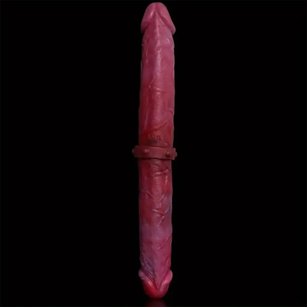 Colorful thick double-head silicone dildo, photo 4