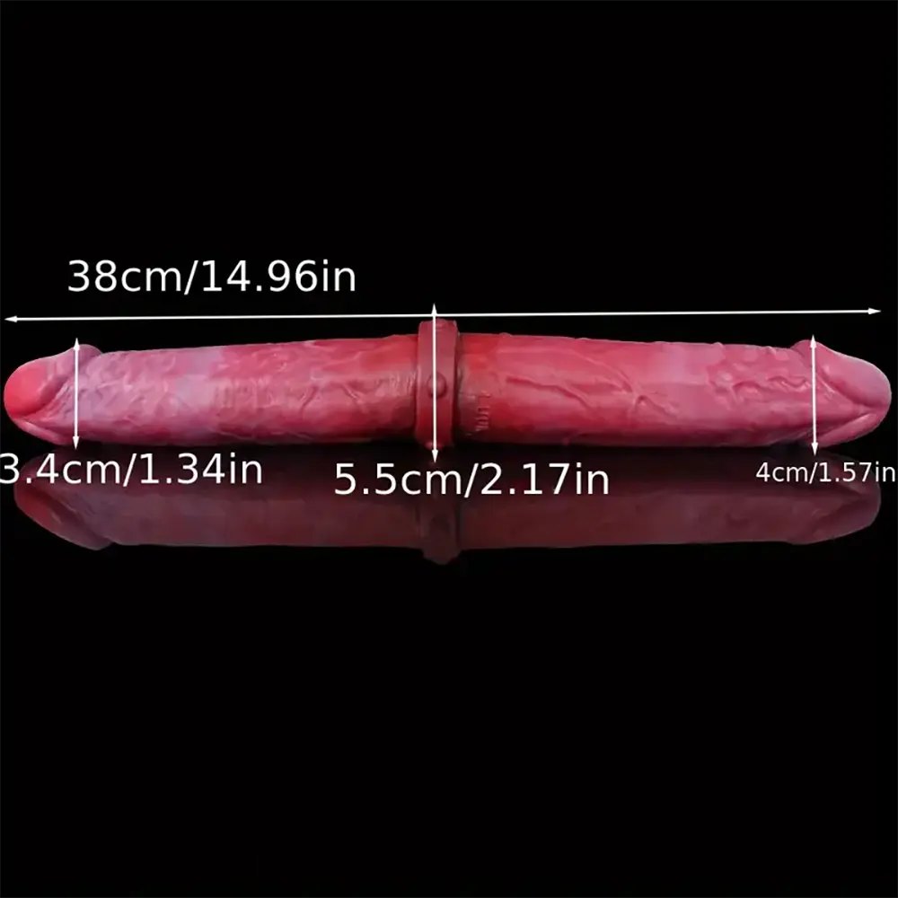 Colorful thick double-head silicone dildo, photo 7