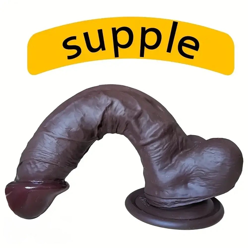 Ebony realistic silicone dildo, photo 2