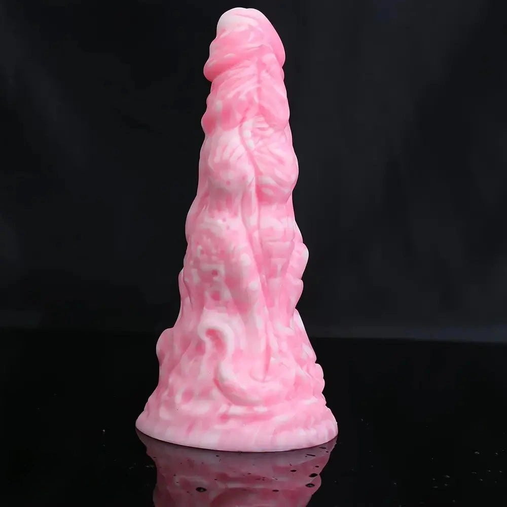 Pink thick fantasy cone dildo