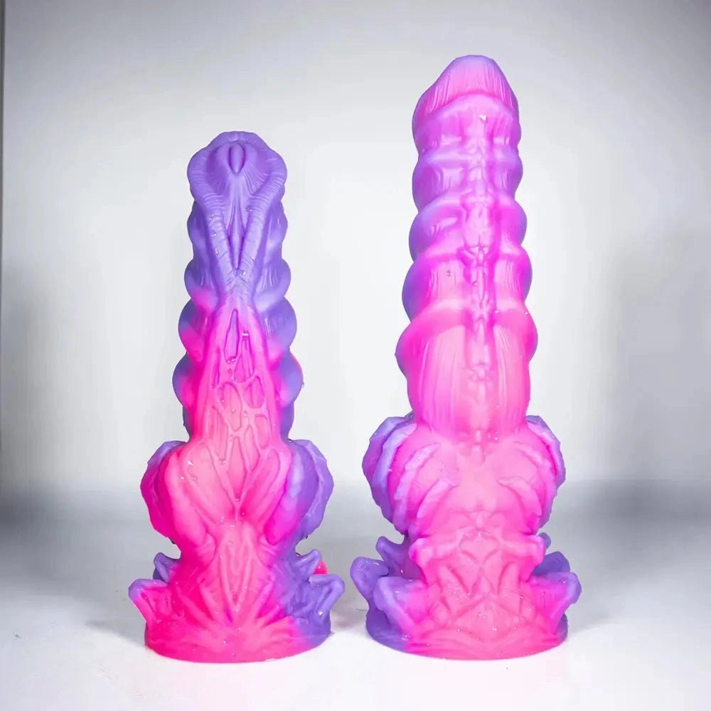 Thick ridged fantasy monster silicone dildo, photo 1