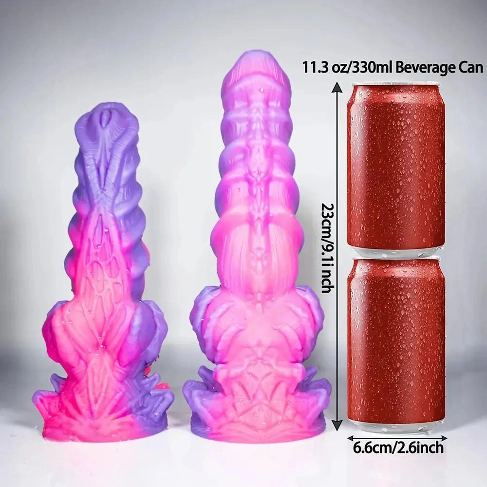 Thick ridged fantasy monster silicone dildo, photo 12