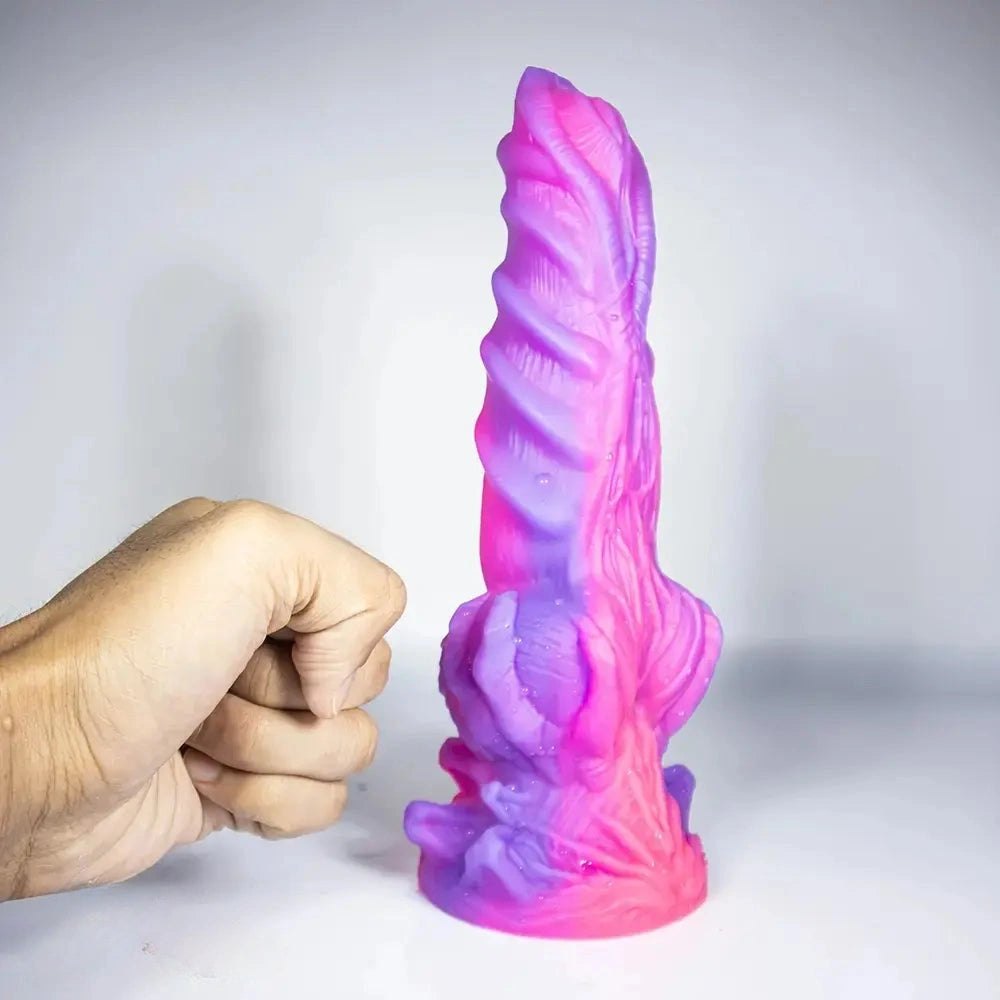 Thick ridged fantasy monster silicone dildo, photo 13