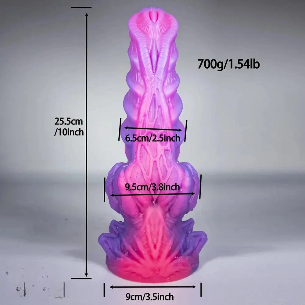Thick ridged fantasy monster silicone dildo, photo 16