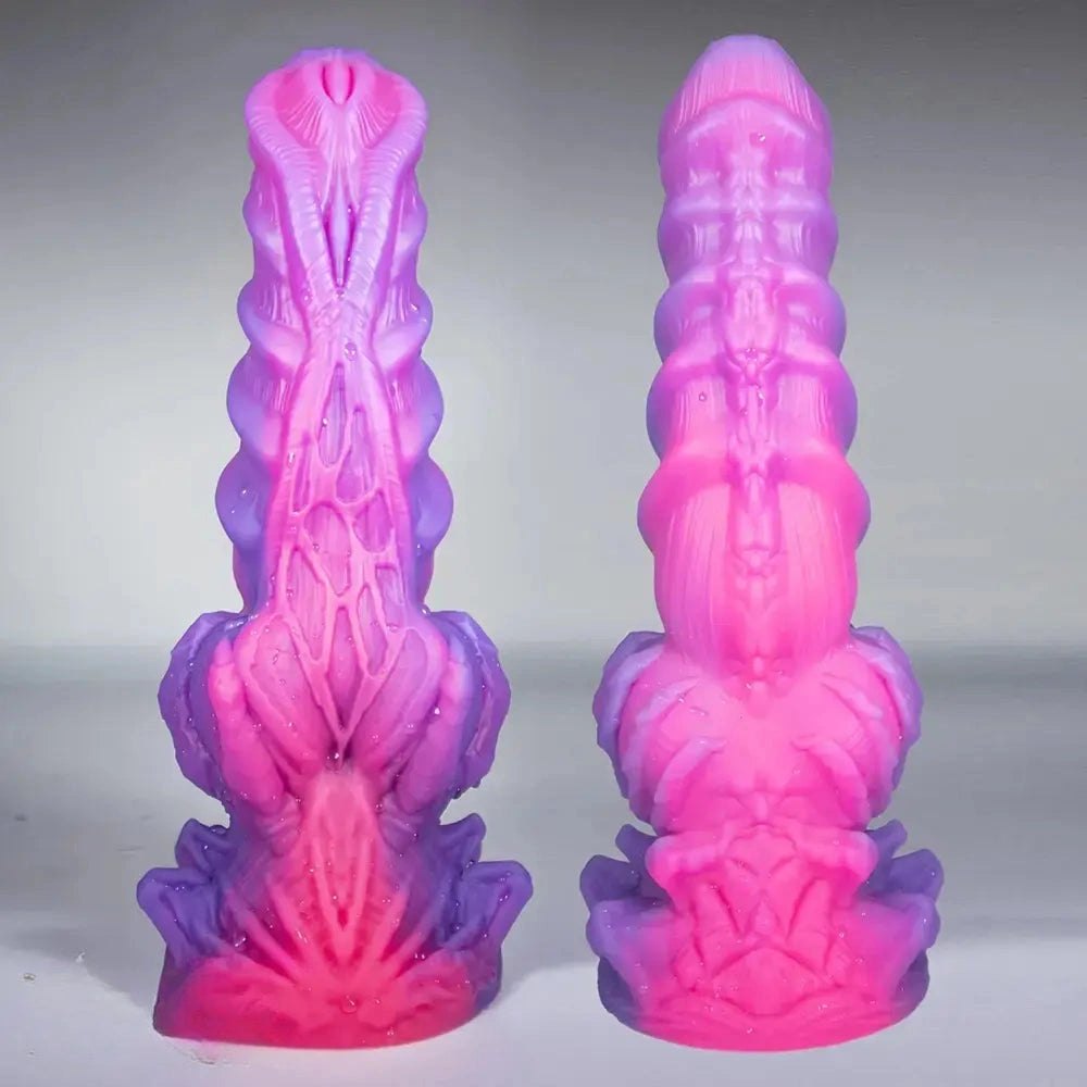 Thick ridged fantasy monster silicone dildo, photo 4