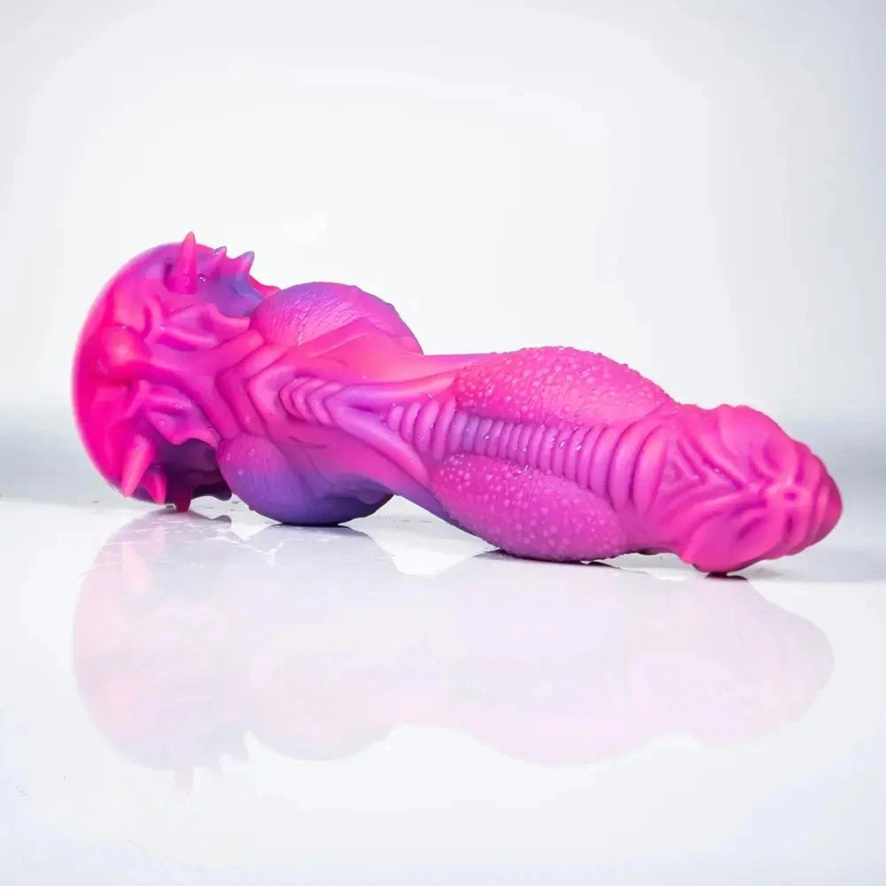 Thick ridged fantasy monster silicone dildo, photo 5