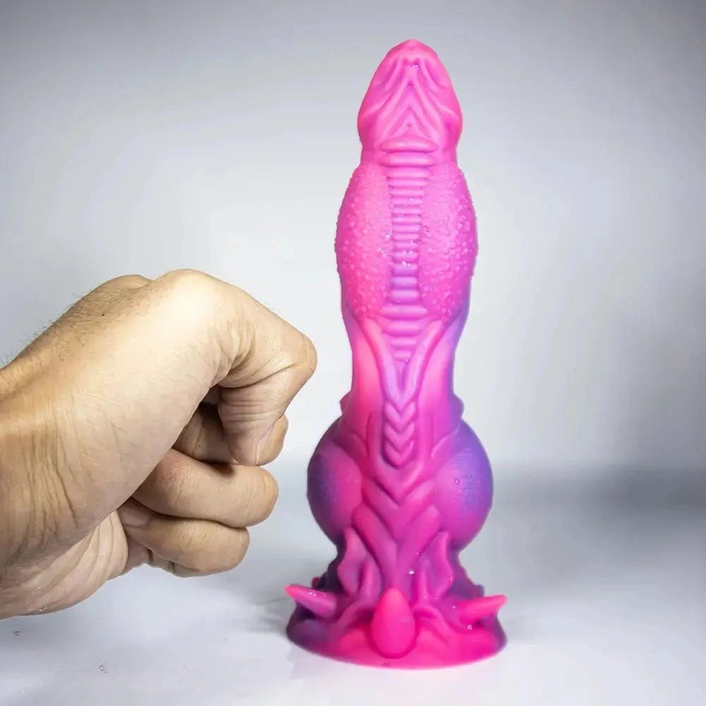 Thick ridged fantasy monster silicone dildo, photo 6