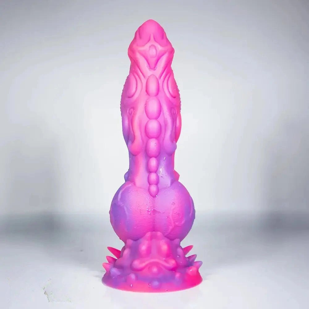 Thick ridged fantasy monster silicone dildo, photo 9
