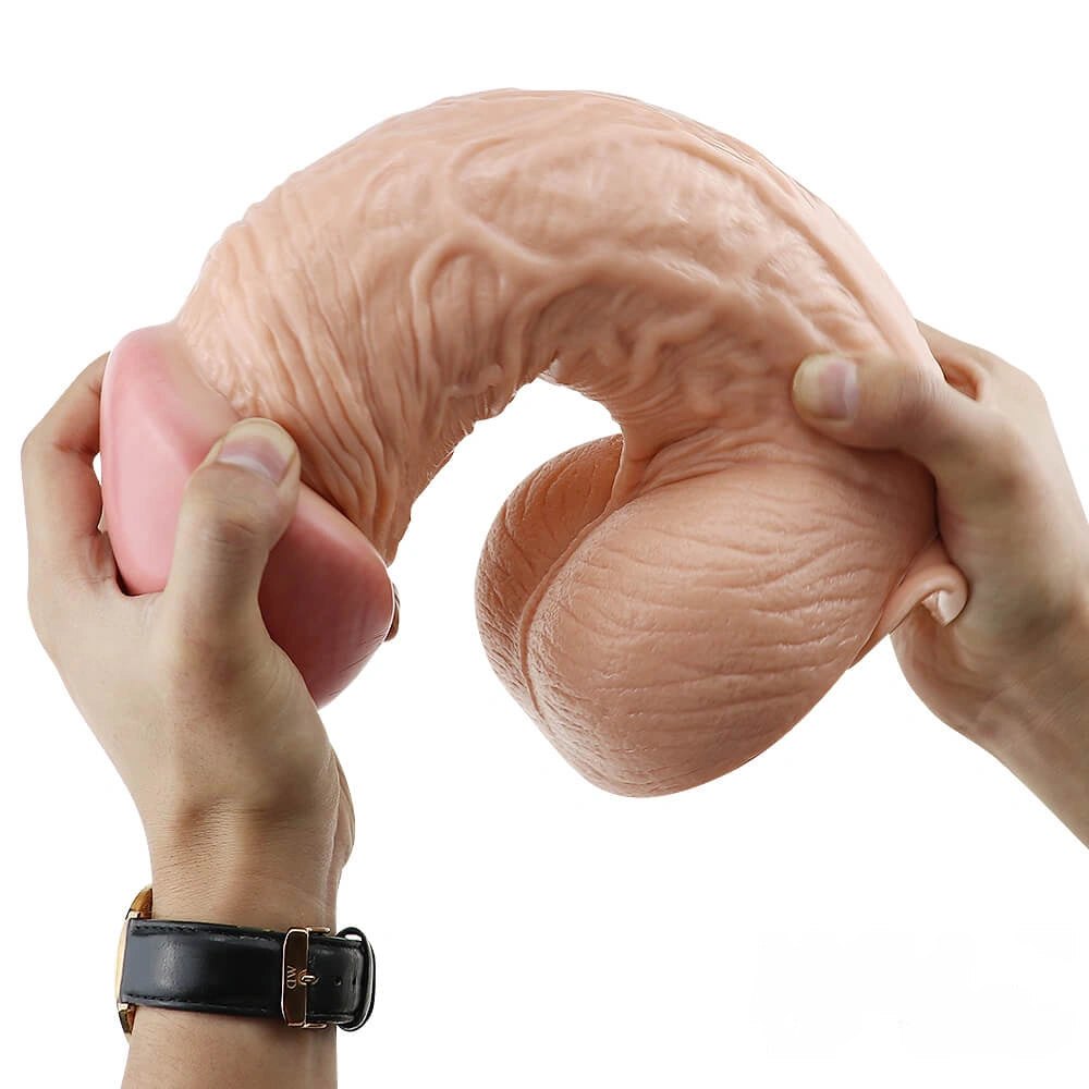 Flesh tone thick PVC realistic dildo, photo 2