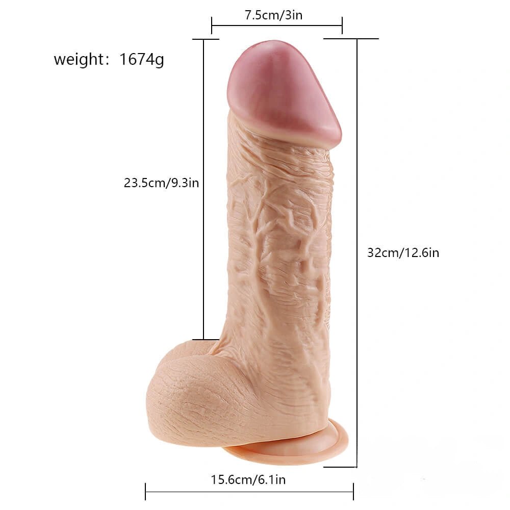 Flesh tone thick PVC realistic dildo, photo 9
