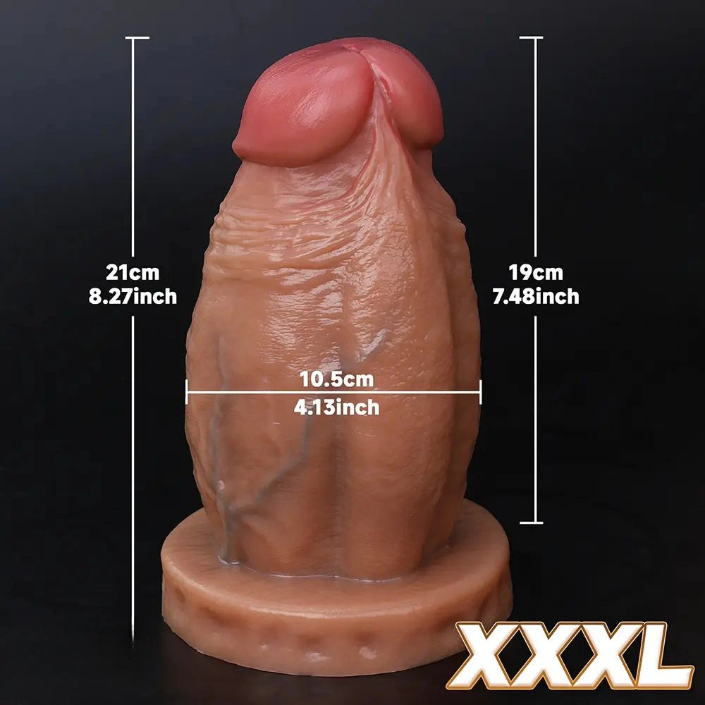 Flesh thick silicone dildo, photo 15