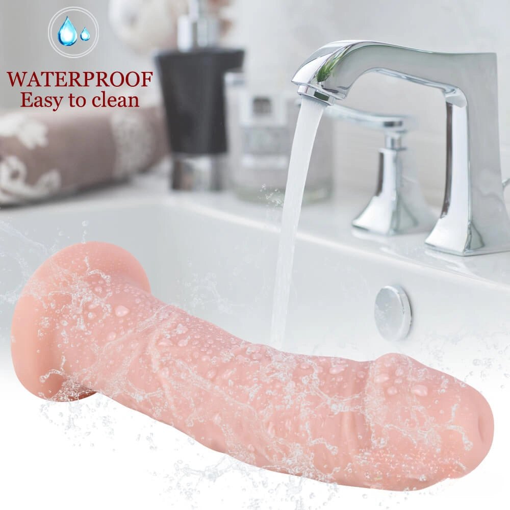 Flesh-tone thick suction cup dildo, photo 4