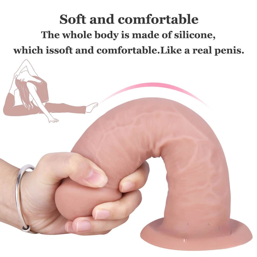 Flesh-tone thick suction cup dildo, photo 6