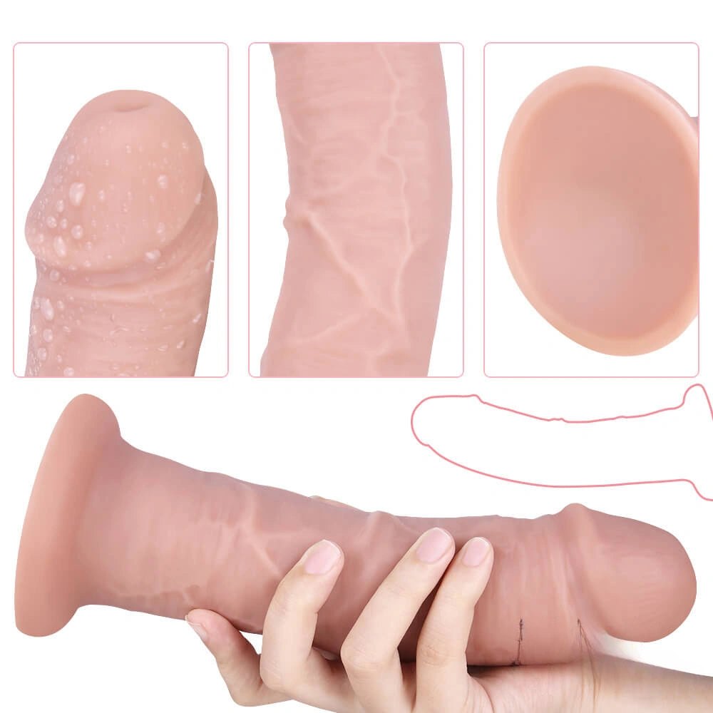 Flesh-tone thick suction cup dildo, photo 7