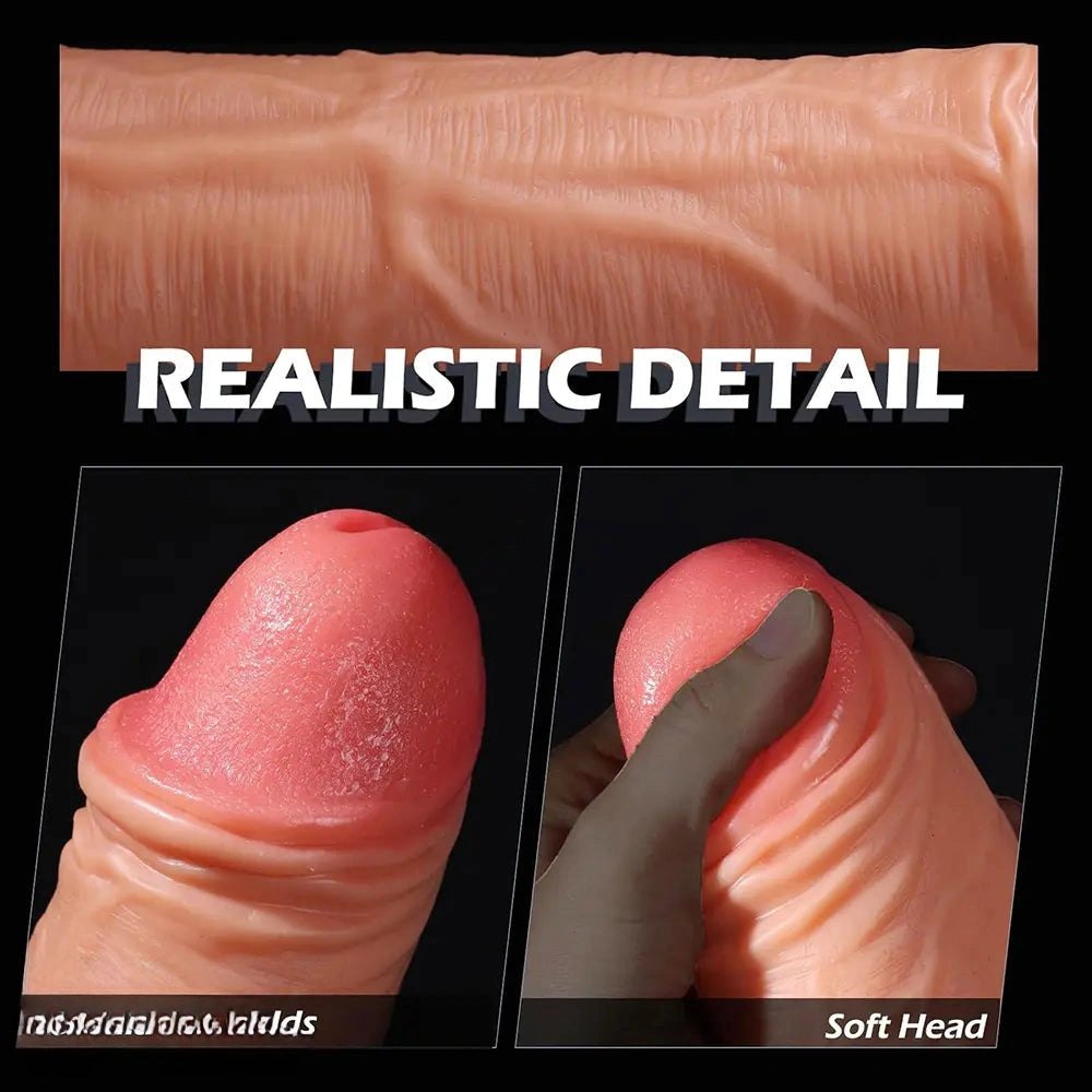 Flesh-tone pvc realistic dildo, photo 3