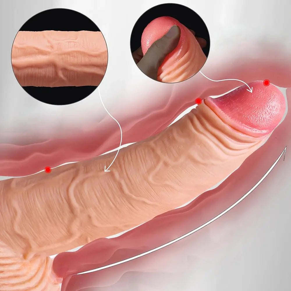 Flesh-tone pvc realistic dildo, photo 4
