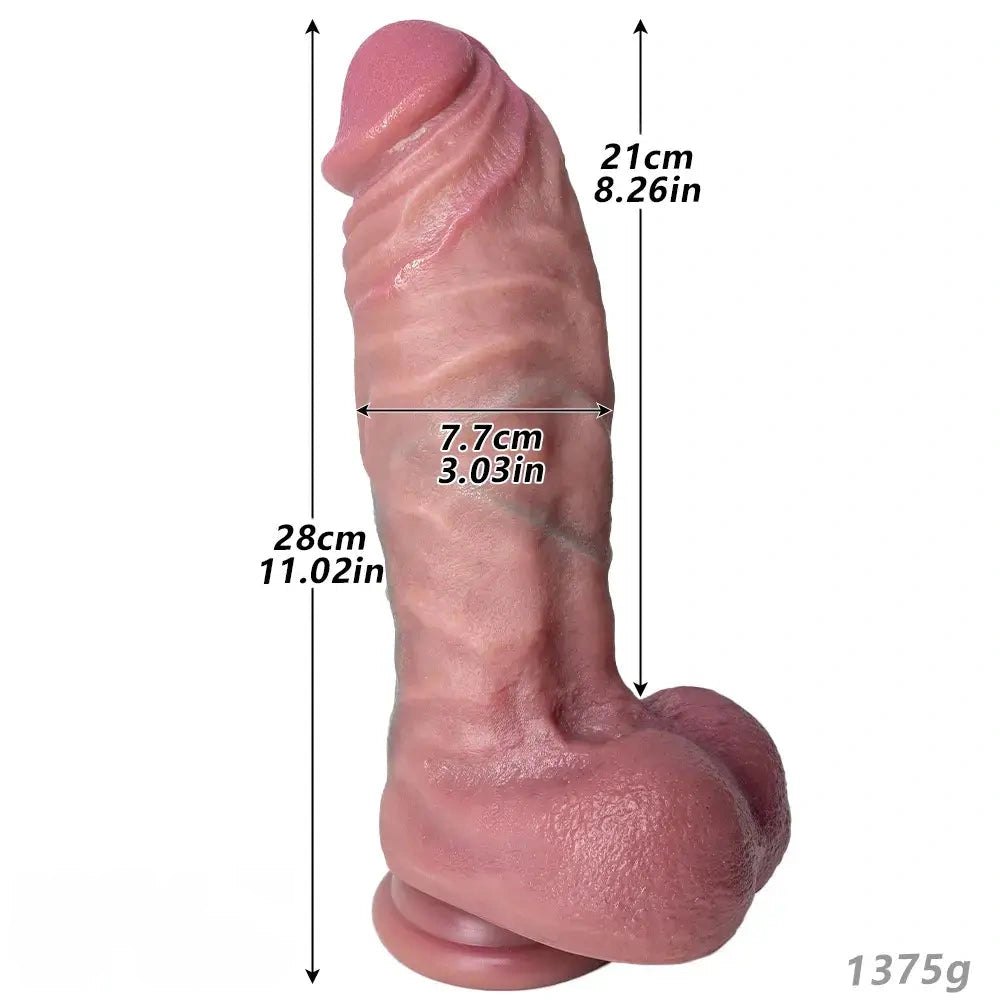 Flesh silicone curved g-spot strap-on dildo, photo 17
