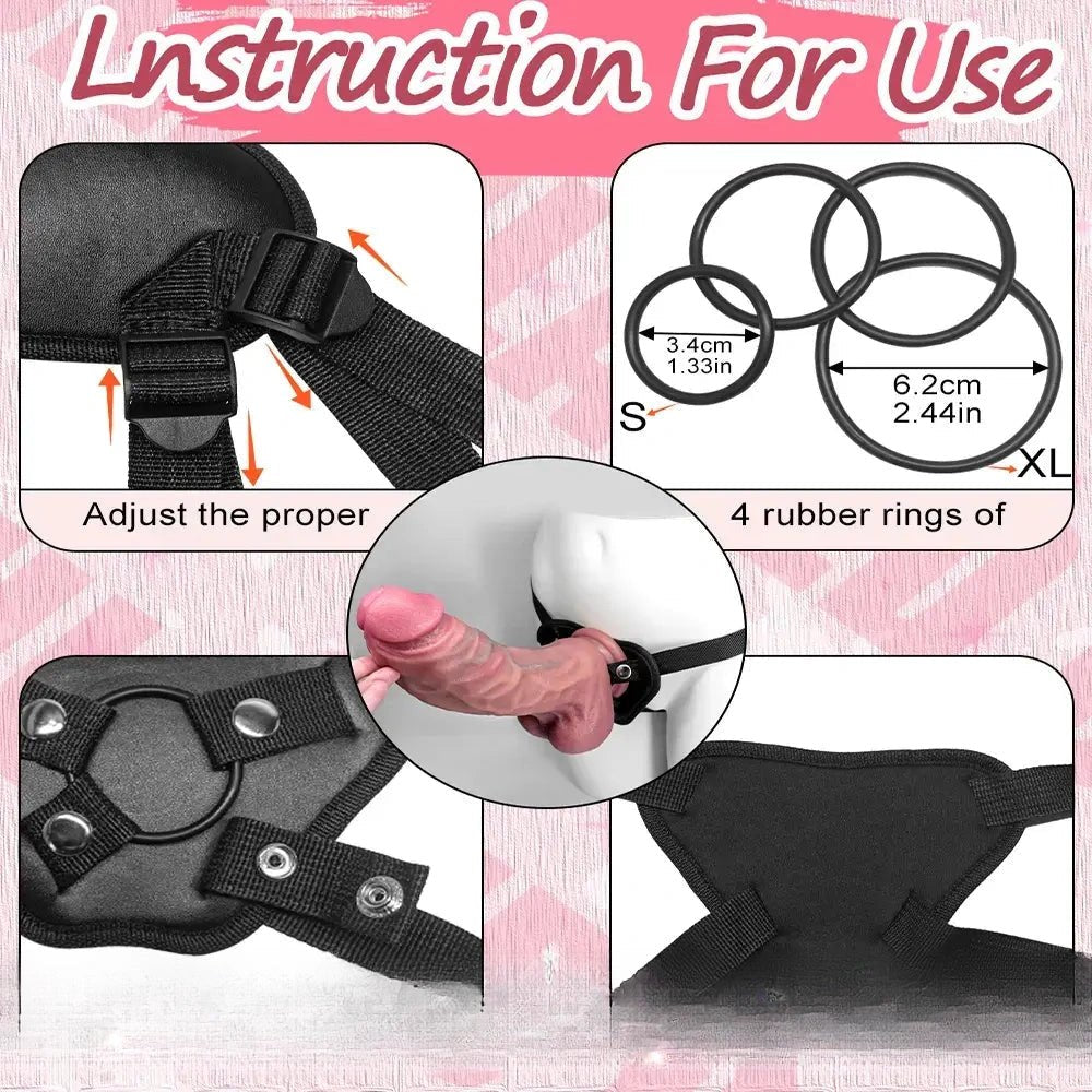 Flesh silicone curved g-spot strap-on dildo, photo 5
