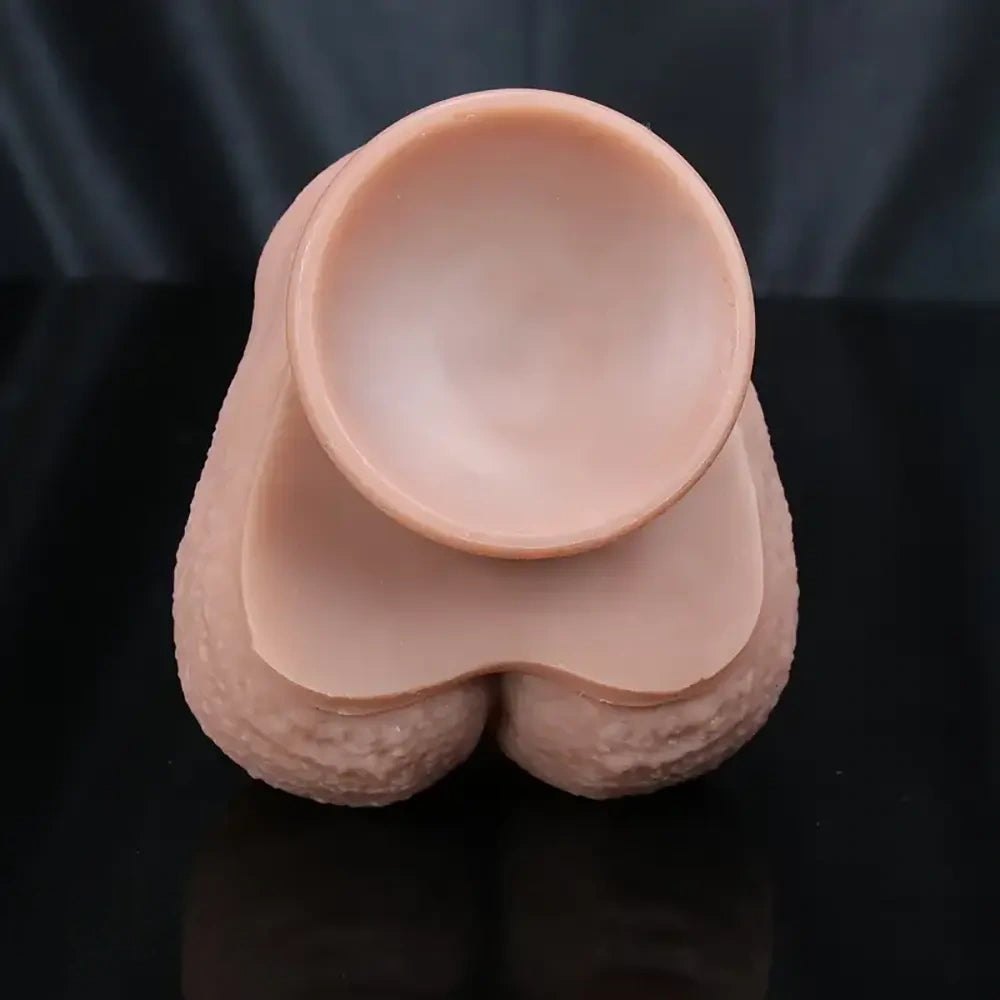 Flesh tone realistic silicone dildo, photo 5