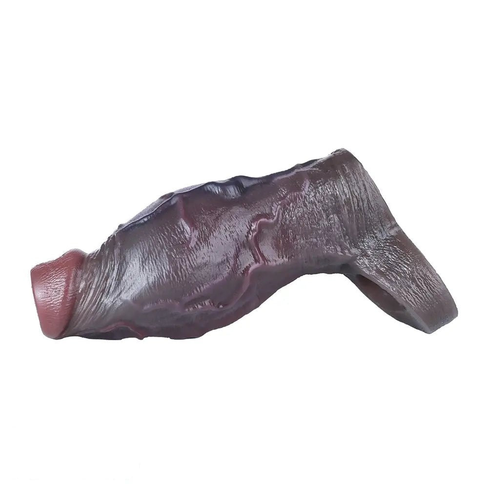 Coffee silicone dildo with hollow base, photo 11