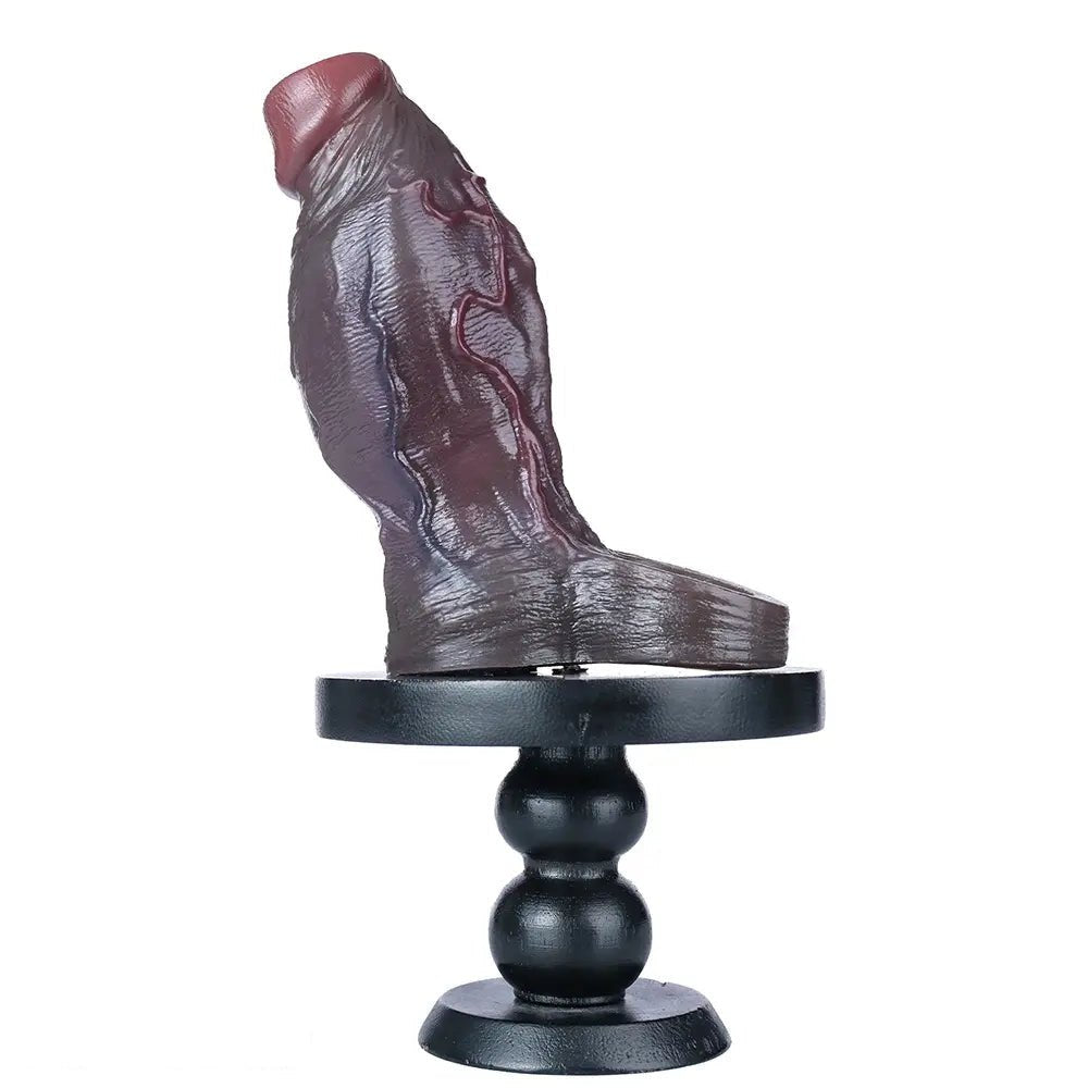 Coffee silicone dildo with hollow base, photo 12