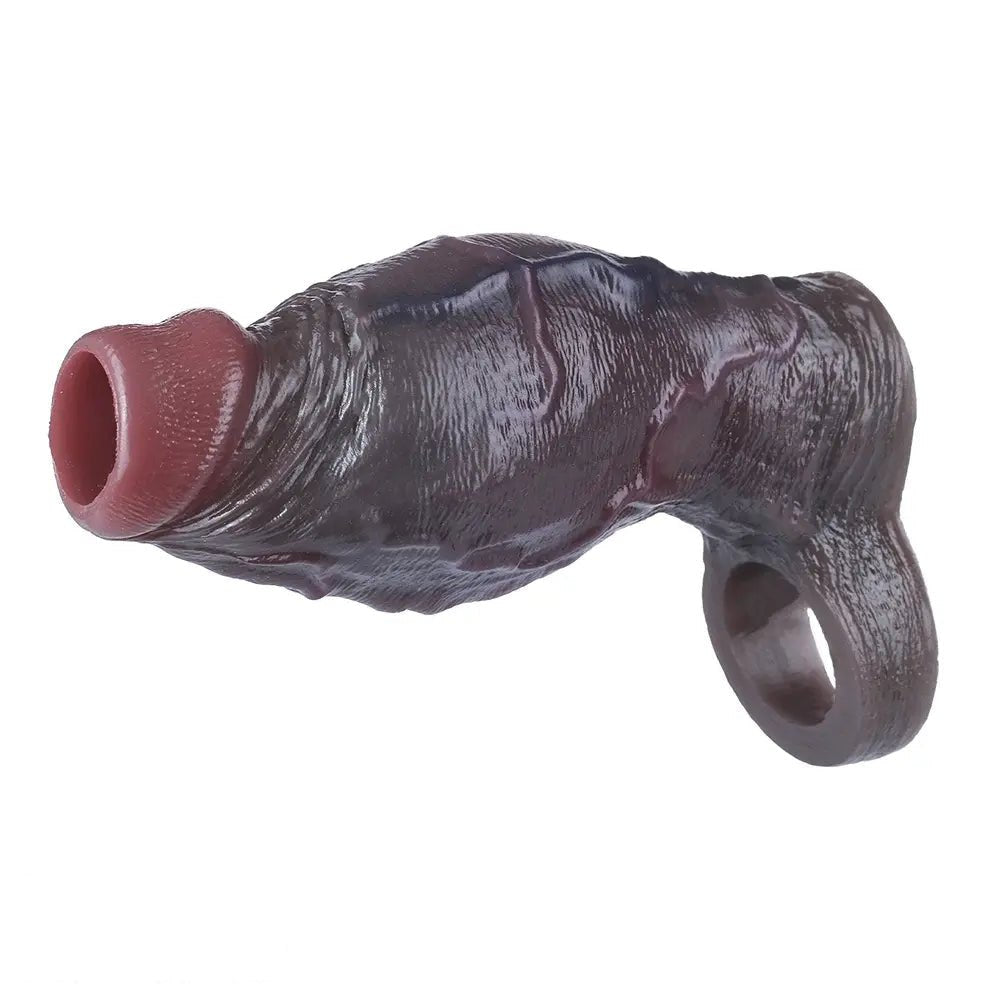 Coffee silicone dildo with hollow base, photo 15