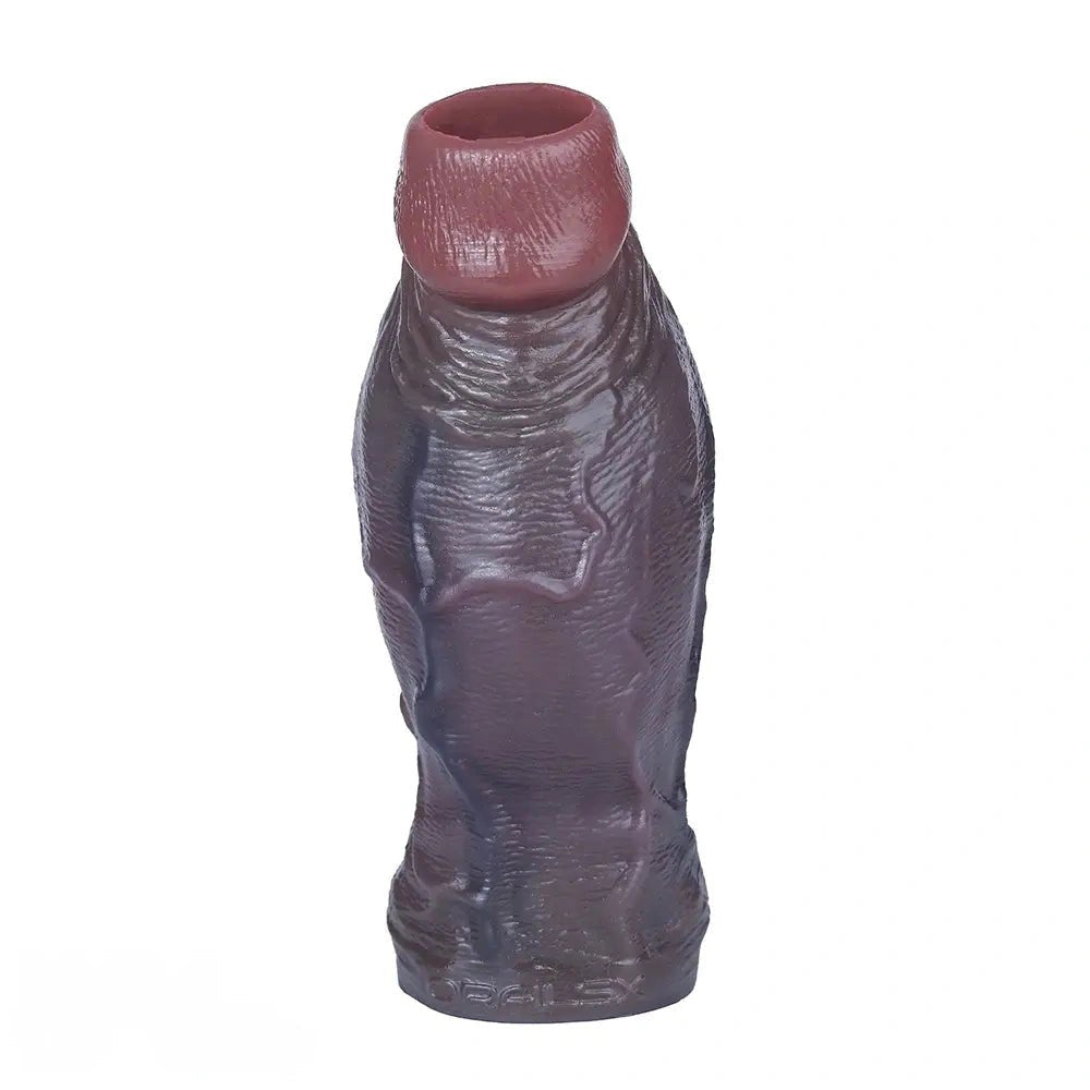 Coffee silicone dildo with hollow base, photo 7