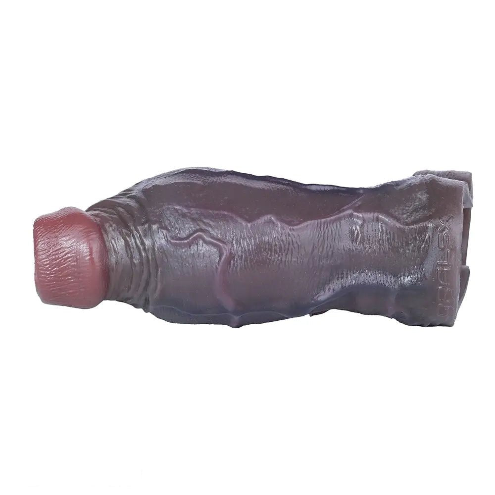 Coffee silicone dildo with hollow base, photo 9