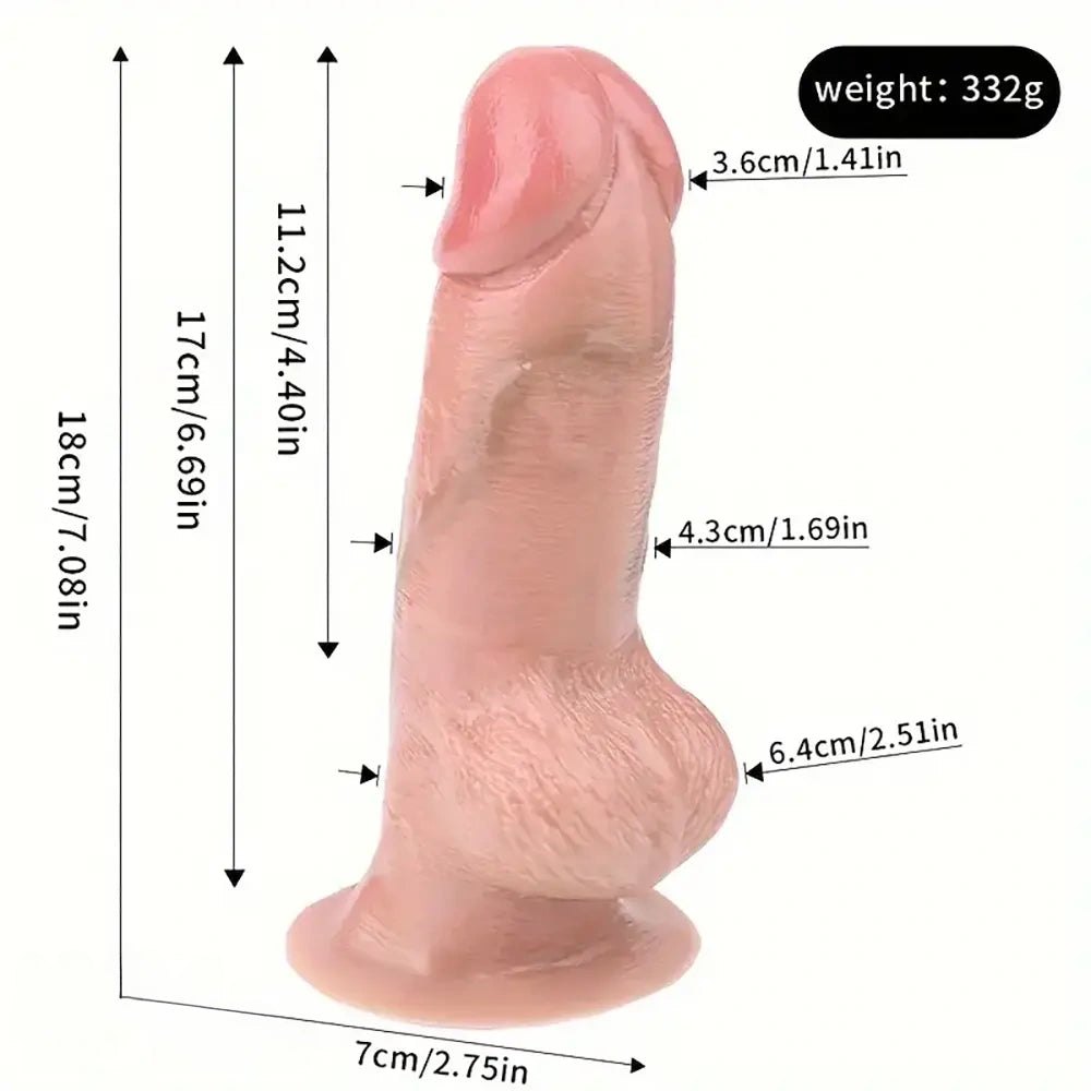 Flesh thick silicone dildo, photo 3