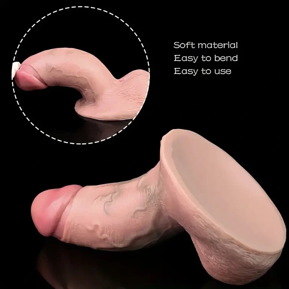Flesh thick silicone dildo, photo 4