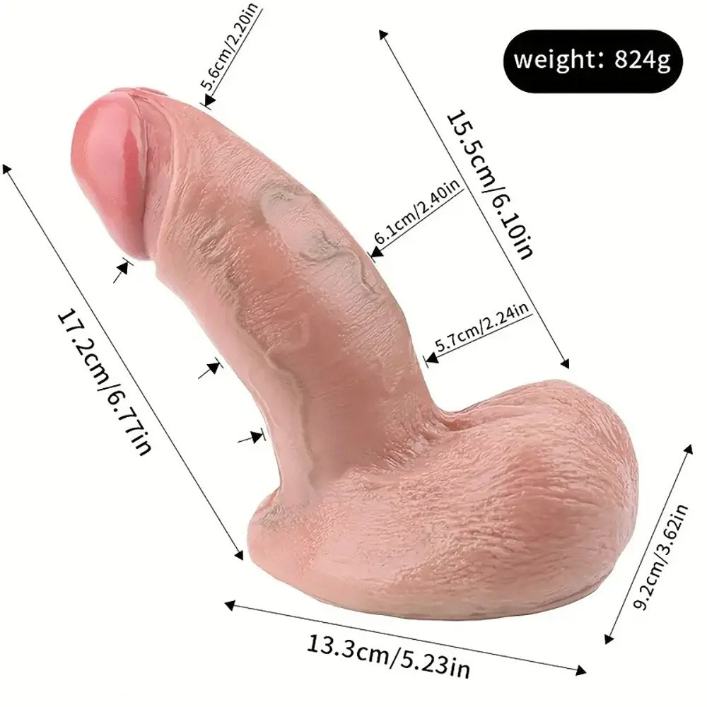 Flesh thick silicone dildo, photo 5